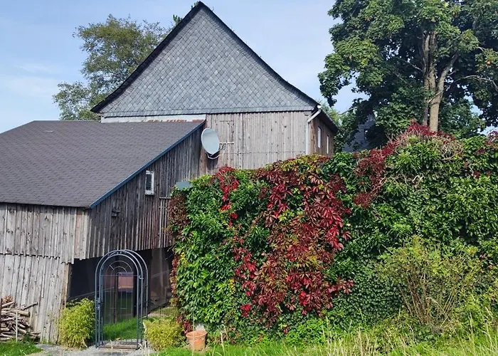 Zauberblick Am Rennsteig Frankenwald Freistehend Naturnah Hundefreundlich Eingezaeunt 펜션 *